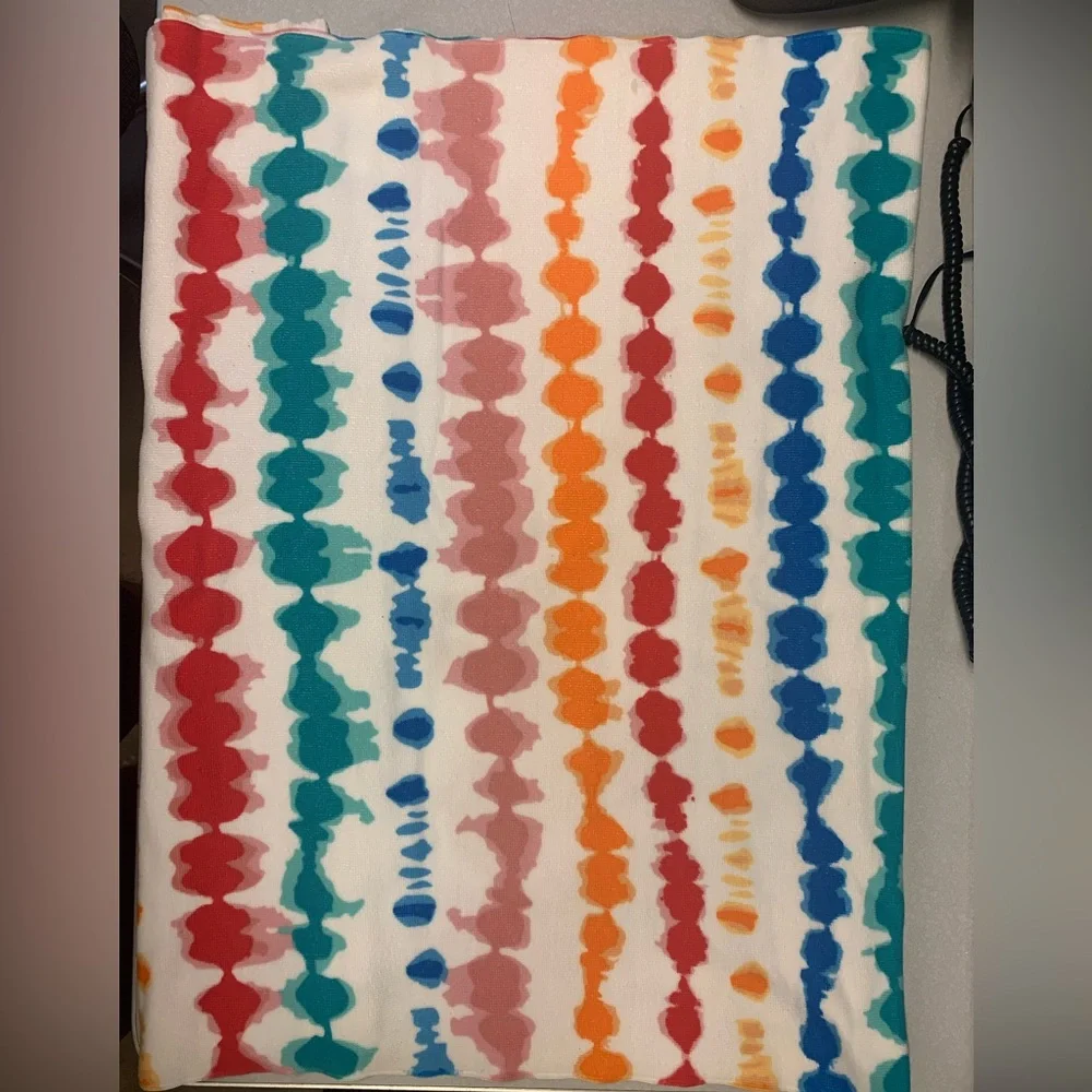 Tie-Dye Rainbow Stripe Beach Towel 28”x58”